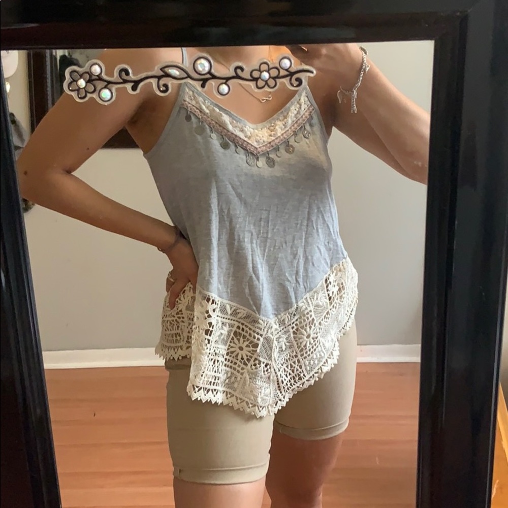 Flowy gray tank top